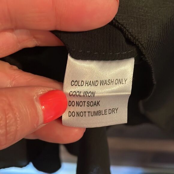 Princess Polly Black Spaghetti Strap Ruffle Wrap Dress - Picture 4 of 8